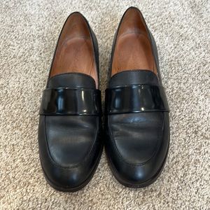 Madewell black leather loafers size 8